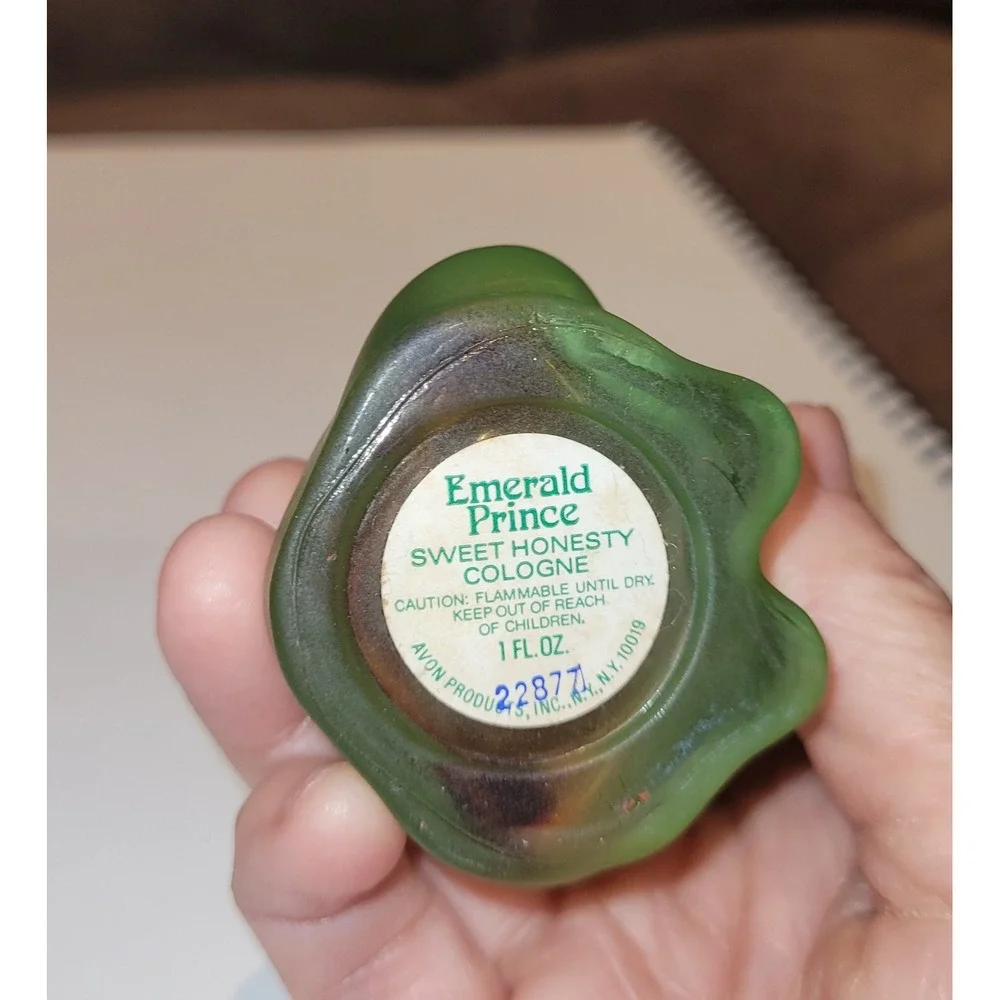 1970 Avon Bottle Emerald Green Frog